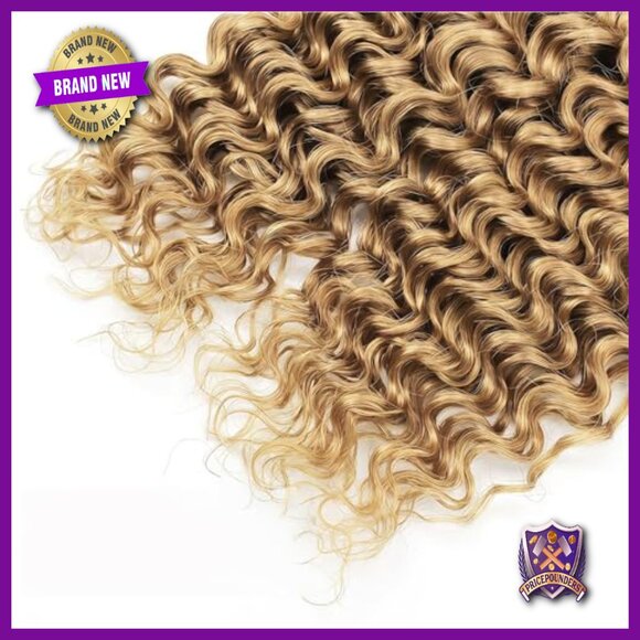 18 Inch Human Hair Extensions Deep Wave Single Bundle Soft Silky Weave main image 4